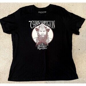 Chris Stapleton Black Crew Neck T Shirt Men XXL All American Road Show 2021